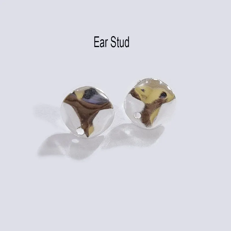3 Pairs Pkg. (6pcs) silver plated Ear tops stud