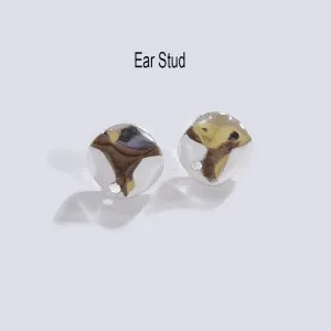 3 Pairs Pkg. (6pcs) silver plated Ear tops stud