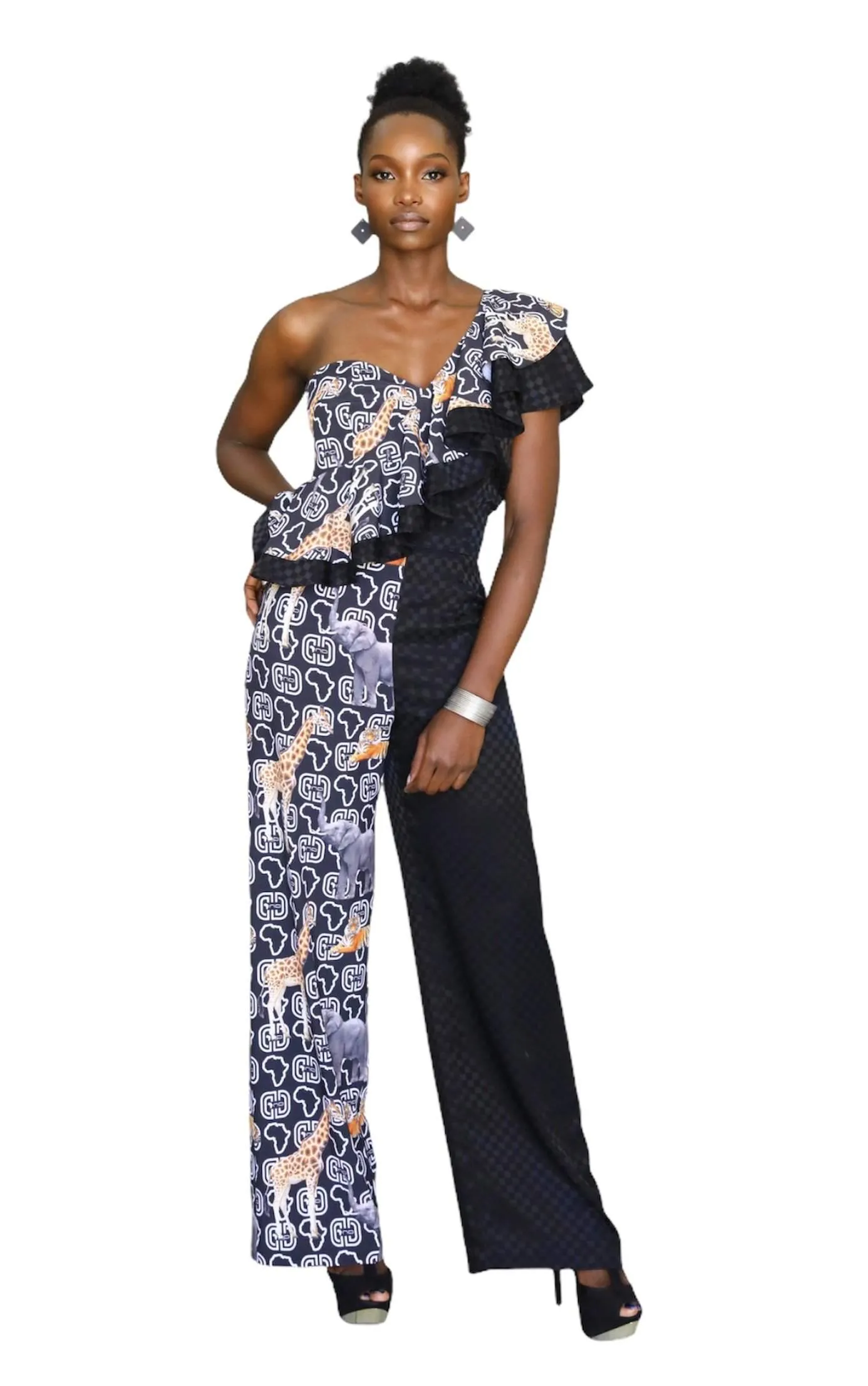 African Black Ladies Jumpsuit