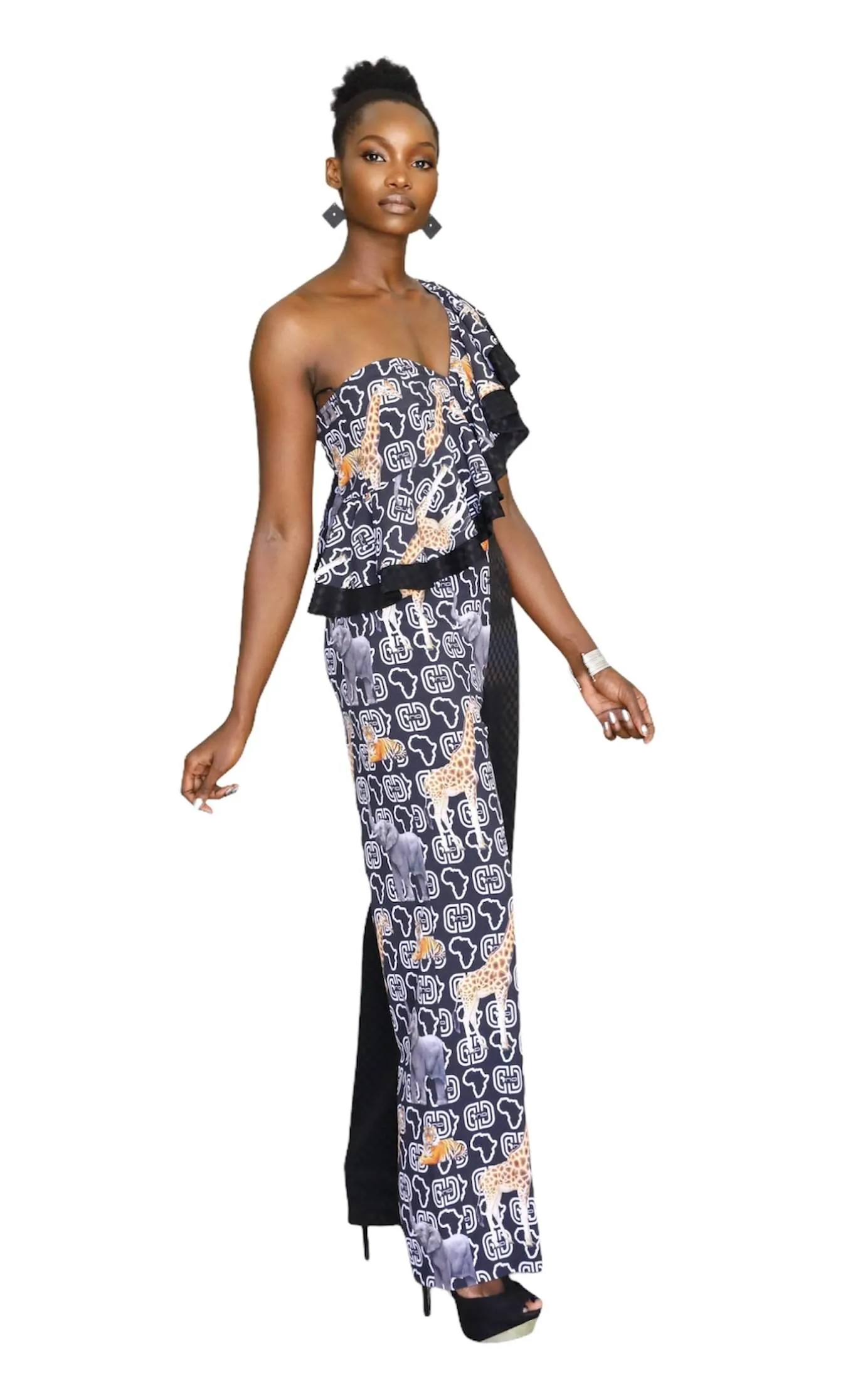African Black Ladies Jumpsuit