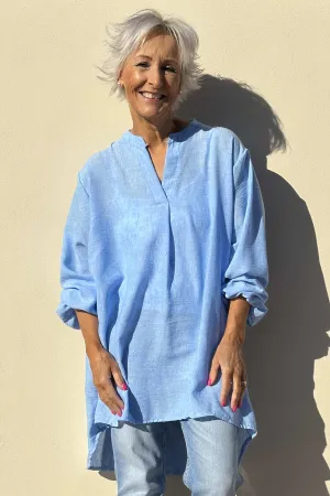 Agatha Cotton Top Light Blue
