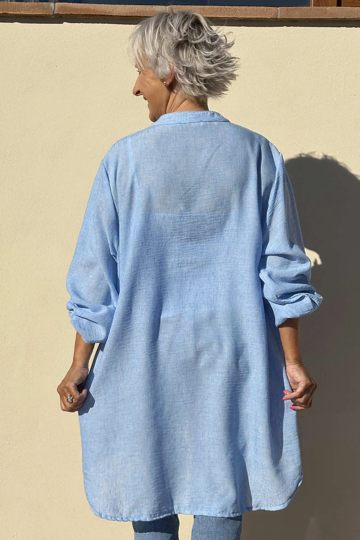 Agatha Cotton Top Light Blue