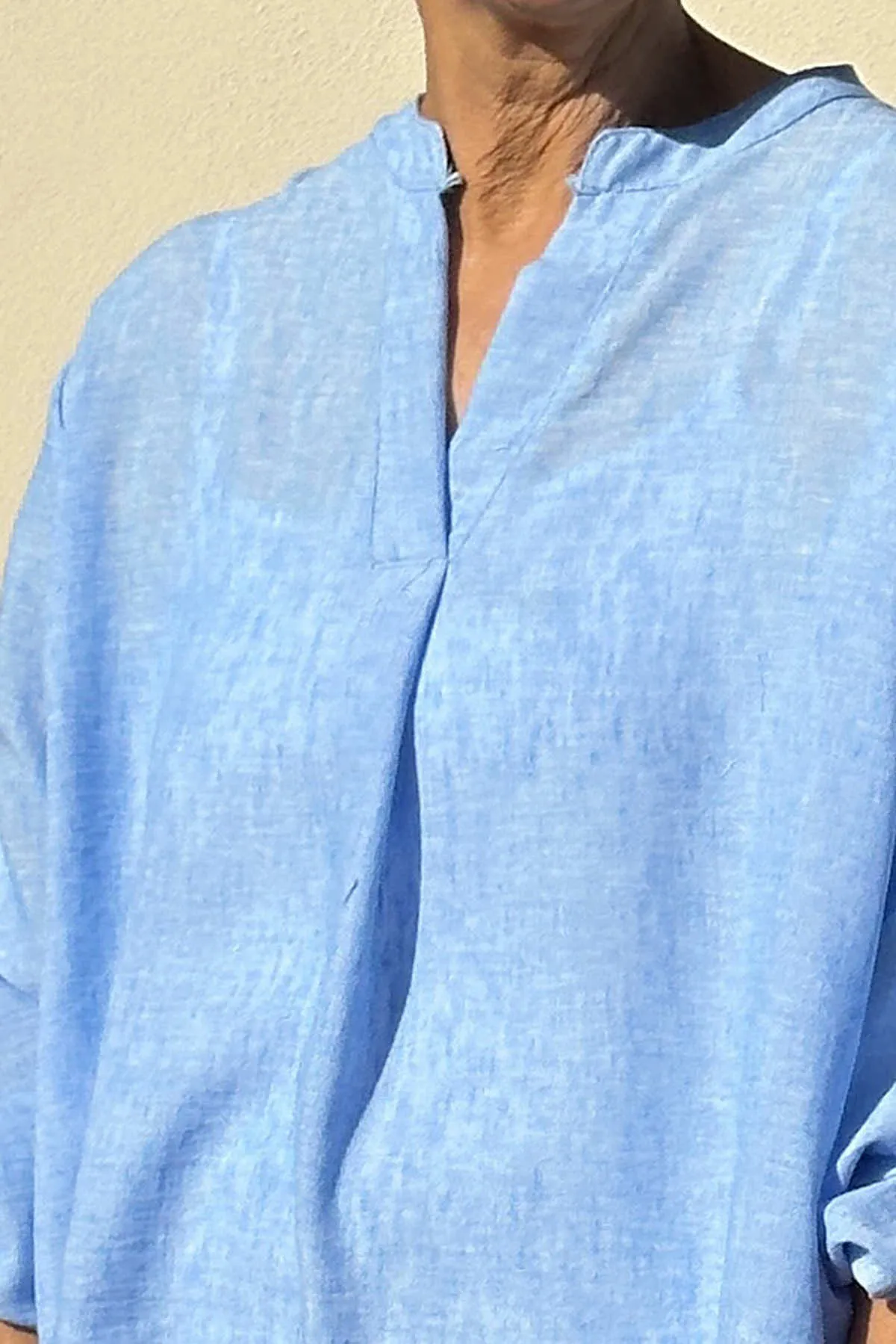 Agatha Cotton Top Light Blue