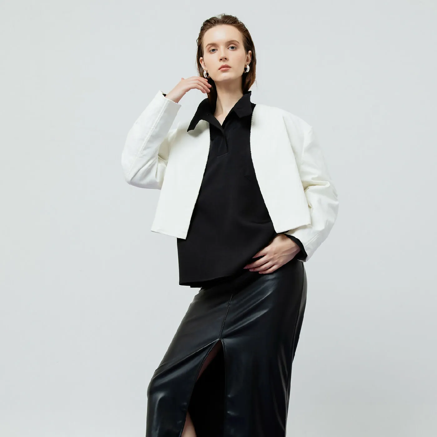 ATSTHELABEL ELARA WHITE OUTERWEAR CARDIGAN