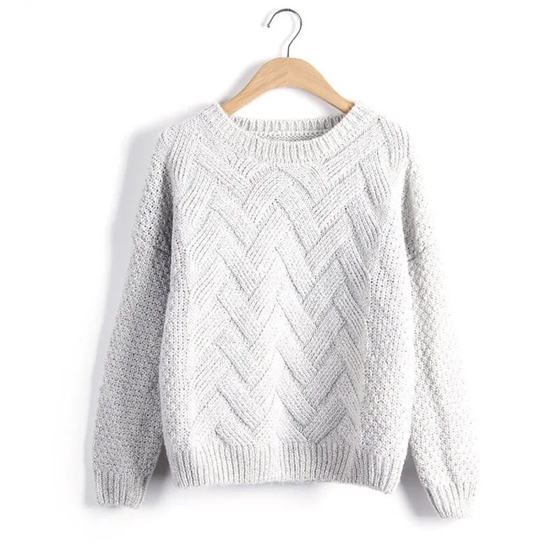 Autumn Winter Sweaters Plaid Thick