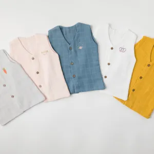 Baby Muslin Vests - Set of 5