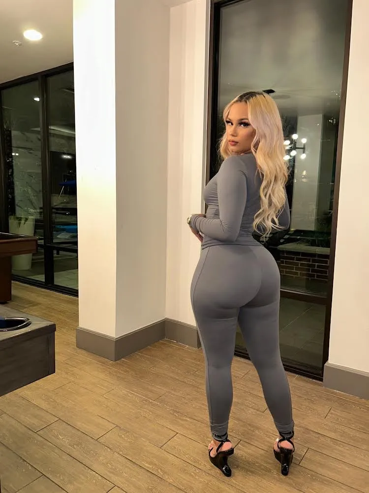 Baddie Basic Long Sleeve Set (Charcoal)