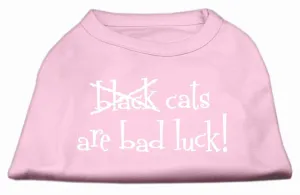 Black Cats are Bad Luck Screen Print Shirt Light Pink L (14)