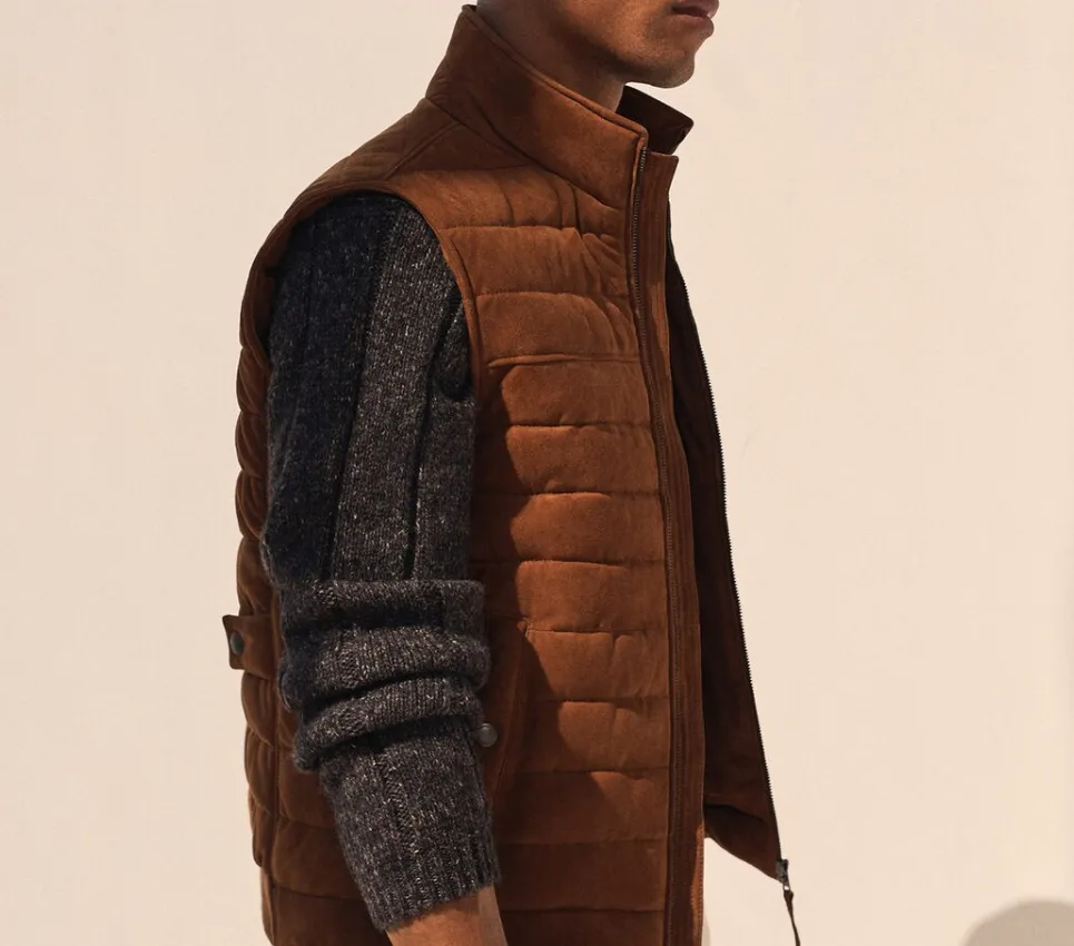 Brown Suede Gilet