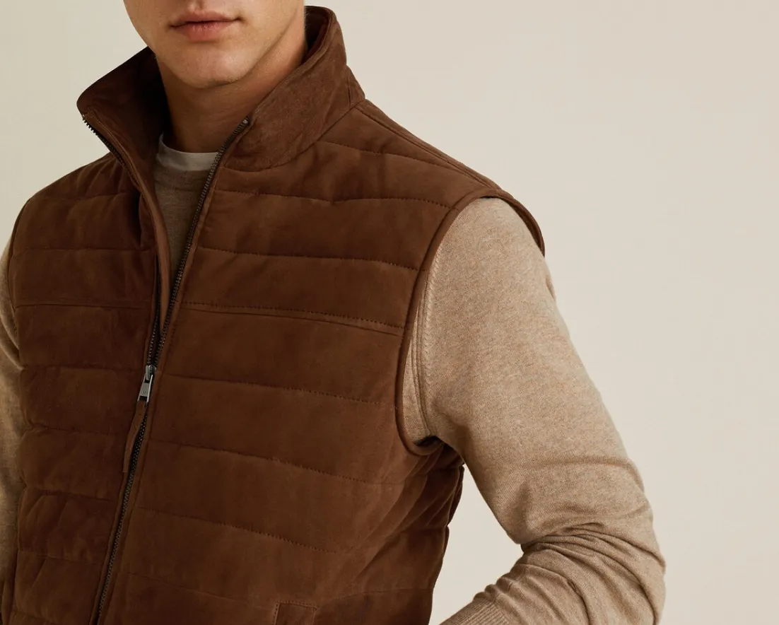 Brown Suede Gilet