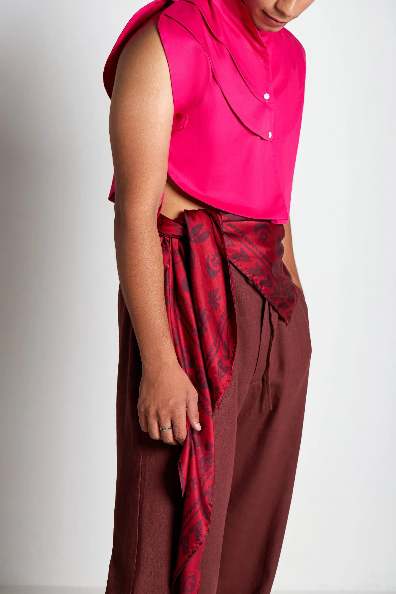 Burgundy Straight Pants