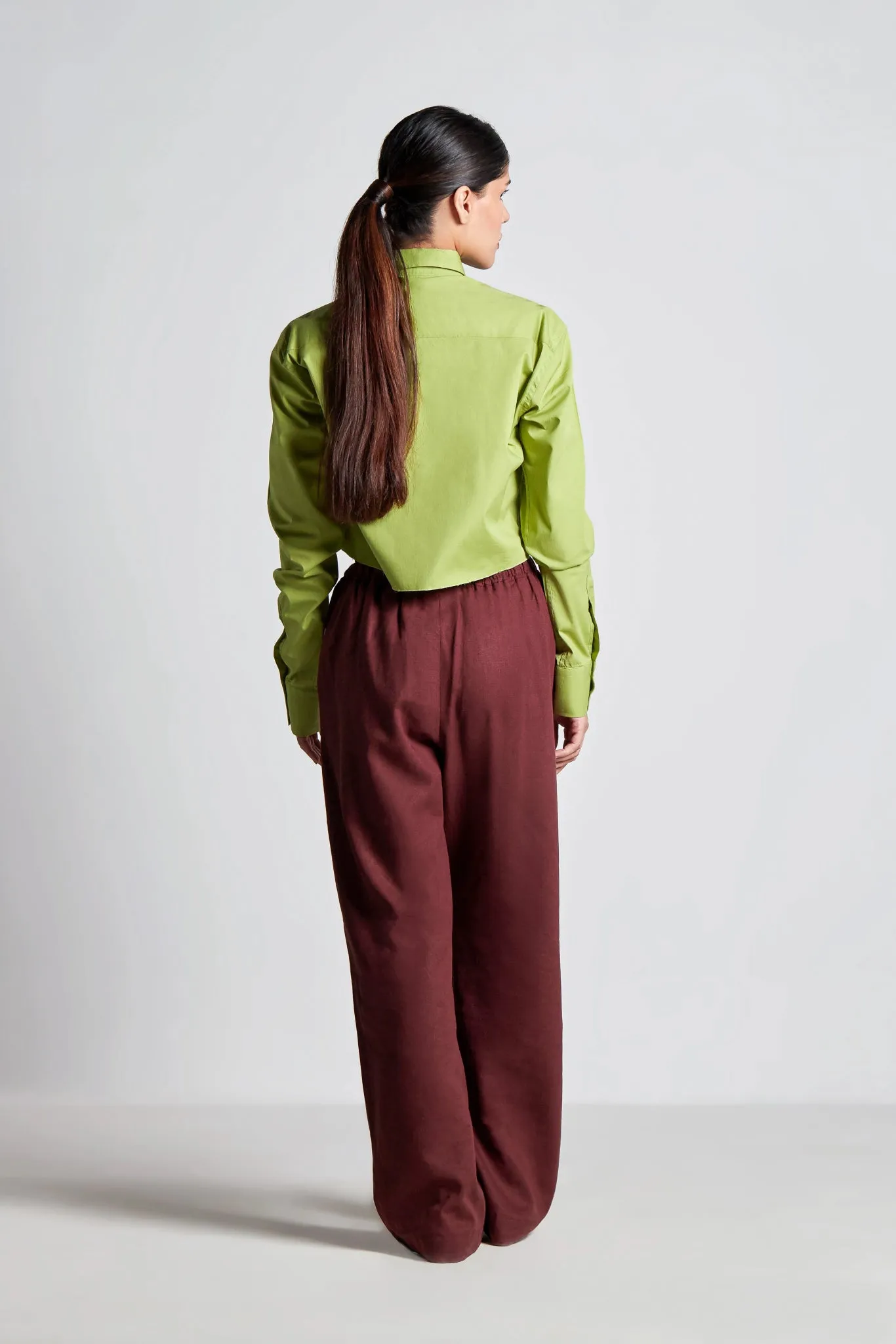 Burgundy Straight Pants