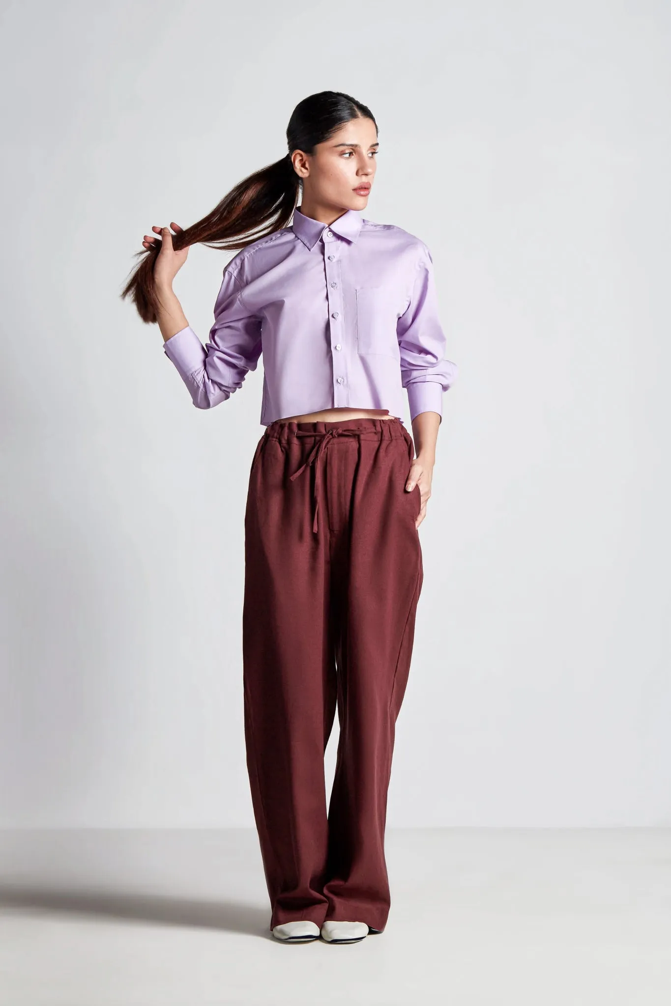 Burgundy Straight Pants