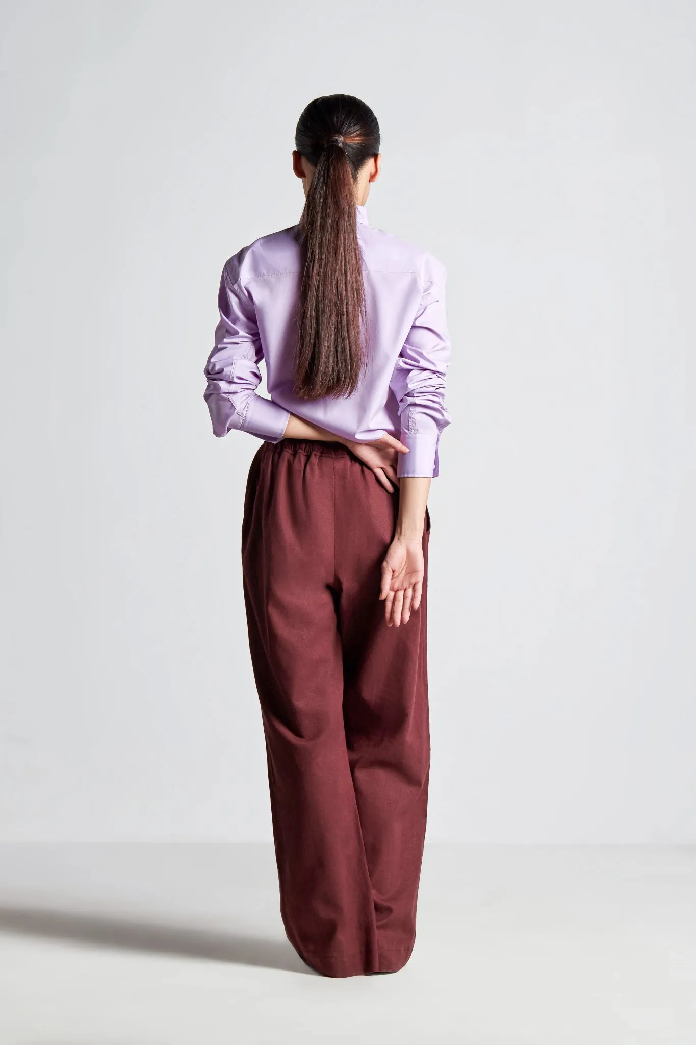 Burgundy Straight Pants