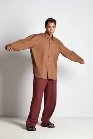 Burgundy Straight Pants