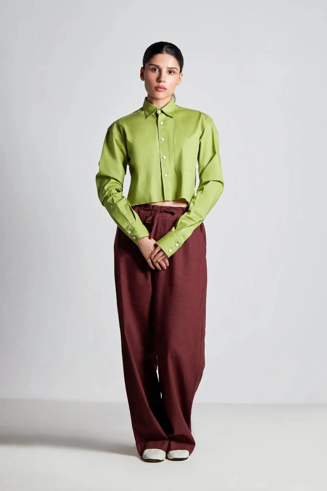 Burgundy Straight Pants