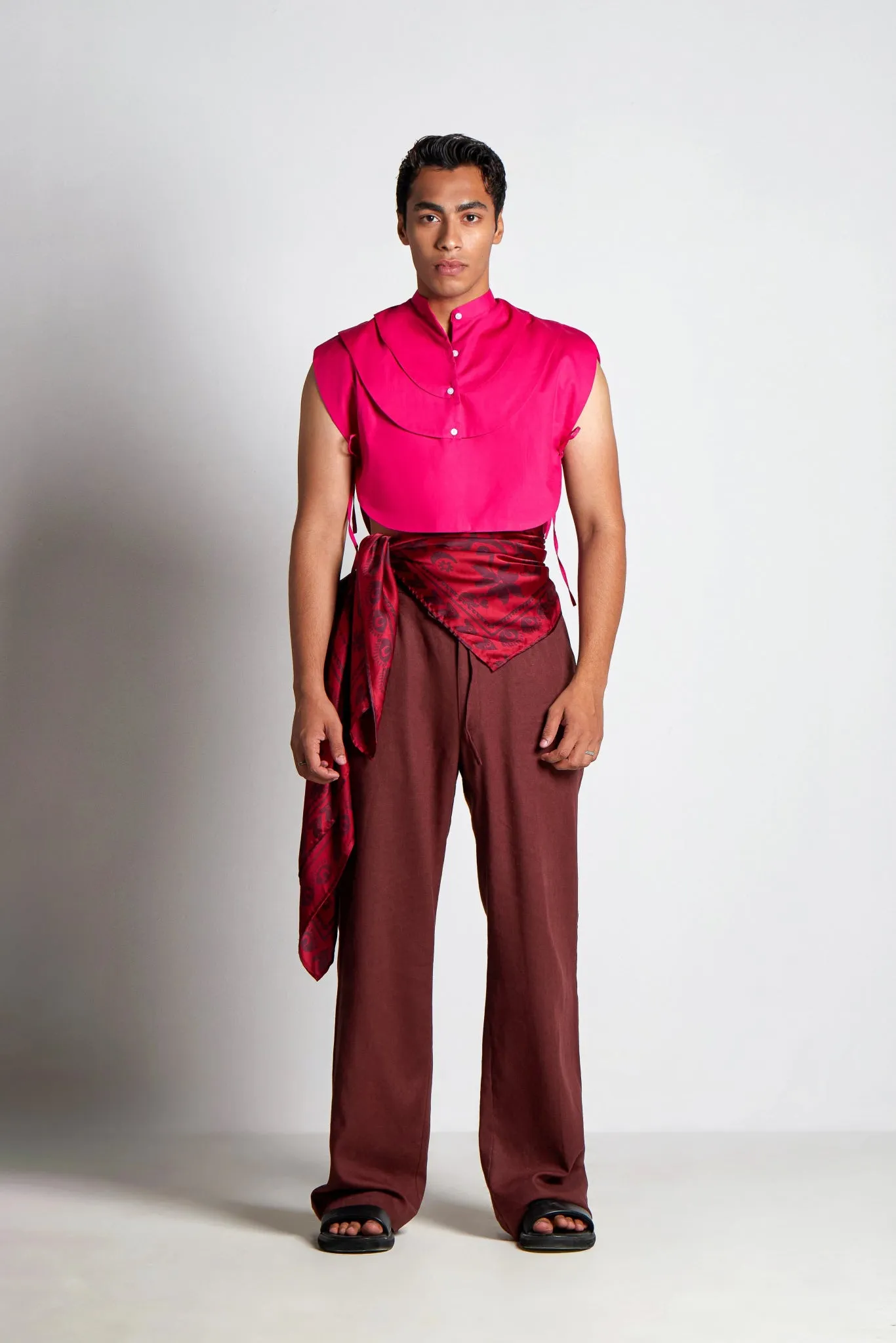 Burgundy Straight Pants
