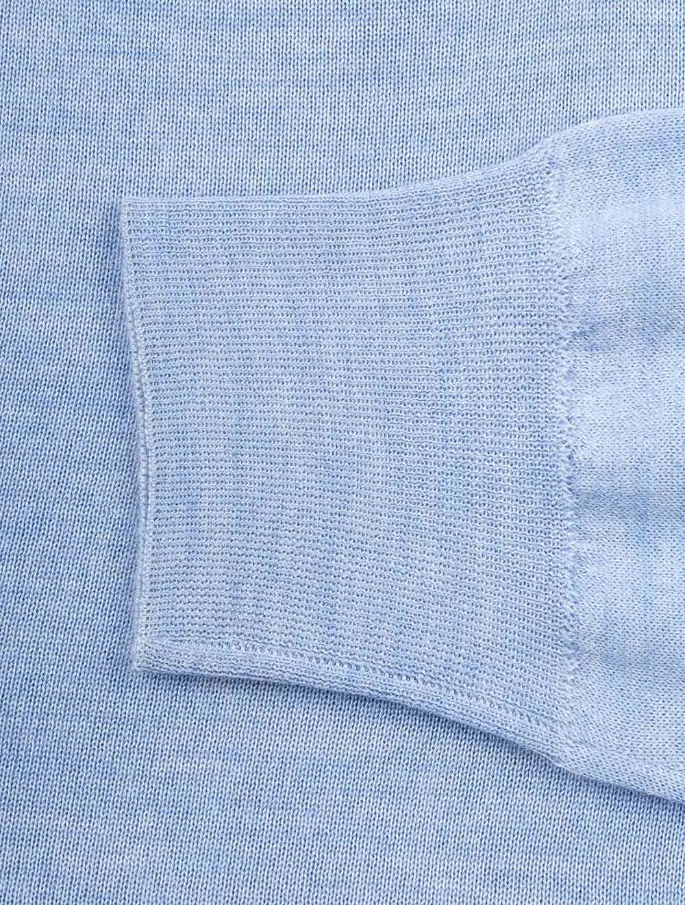 Cashmere & Silk Crew Neck Blue