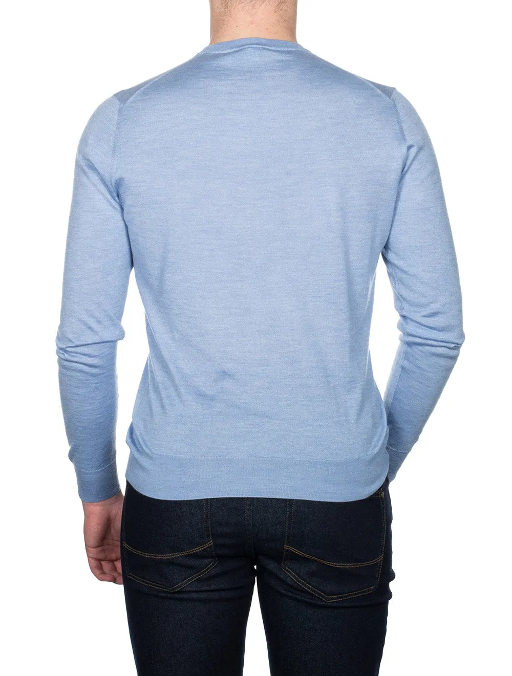 Cashmere & Silk Crew Neck Blue