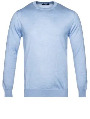 Cashmere & Silk Crew Neck Blue