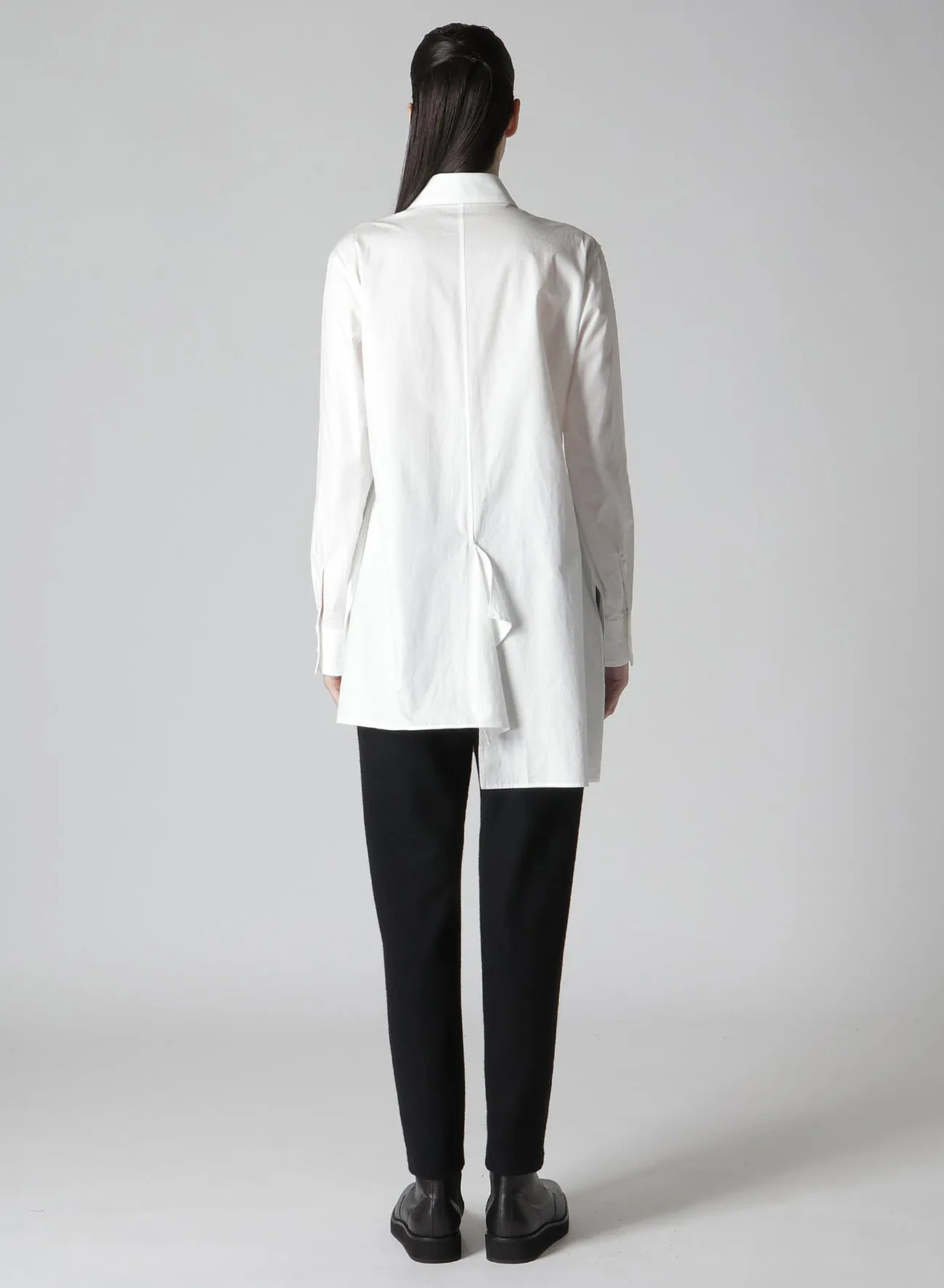 COTTON BROAD L BOX DETAIL BLOUSE