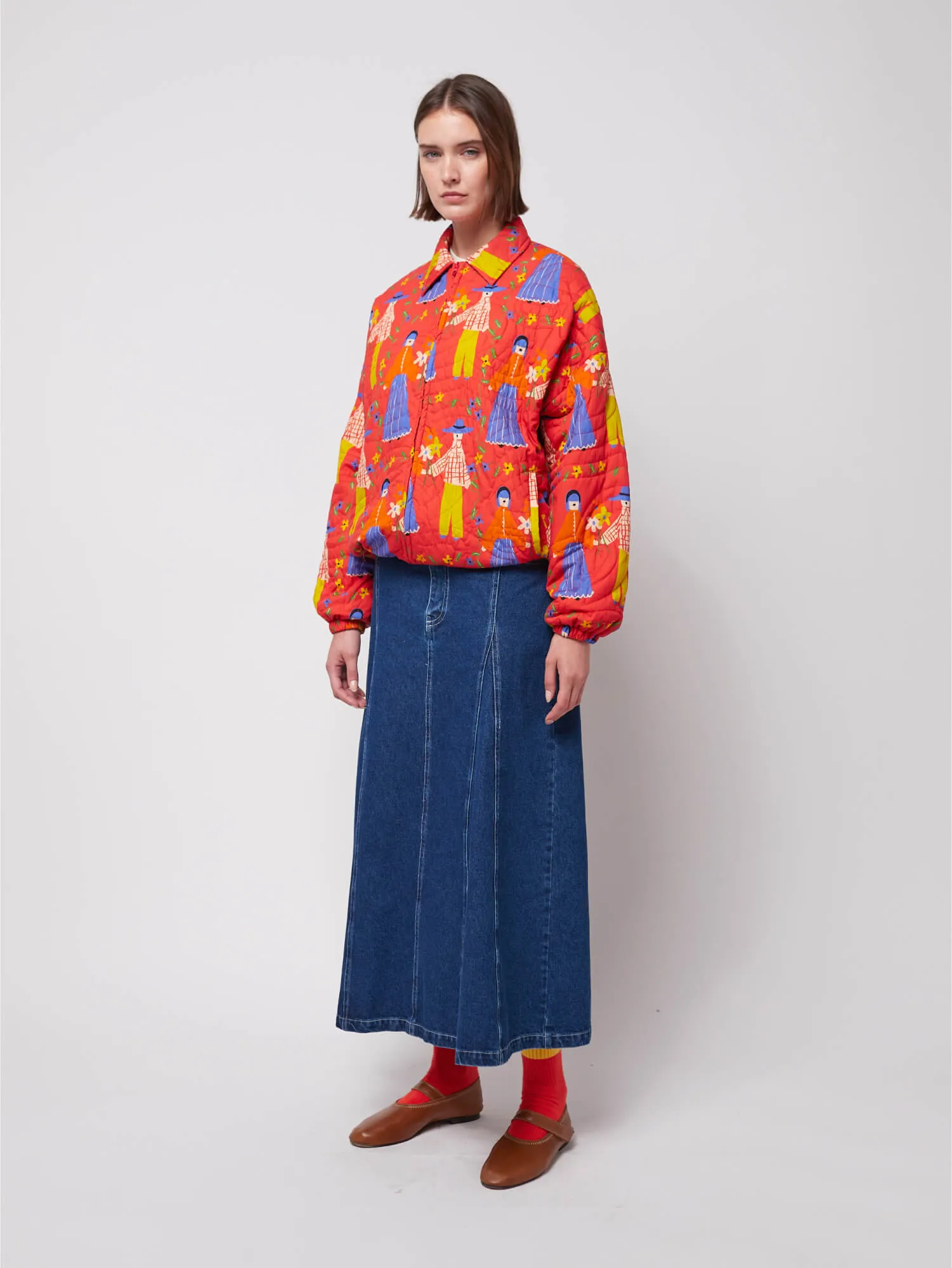 Couples print quilted jacket