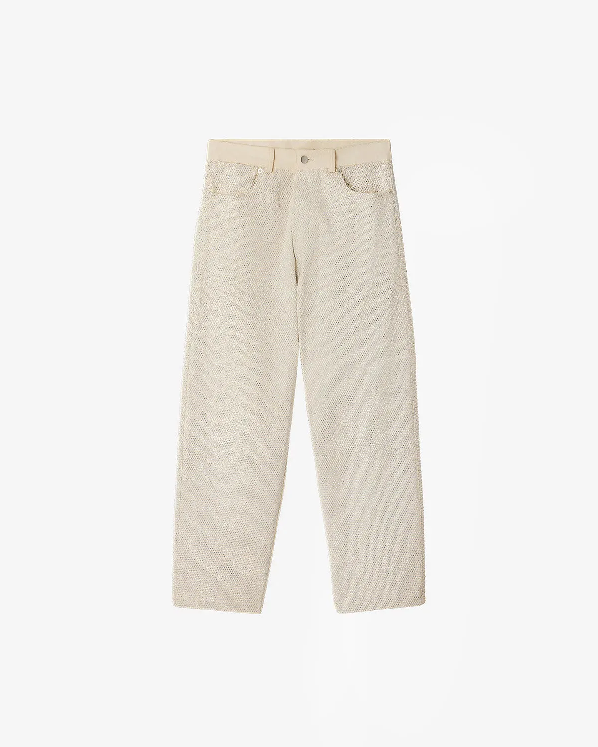 Creme Denim Pants - Ecru
