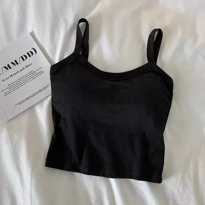 Crop Top Women Sexy Sleeveless Tops Fashion Female Underwear