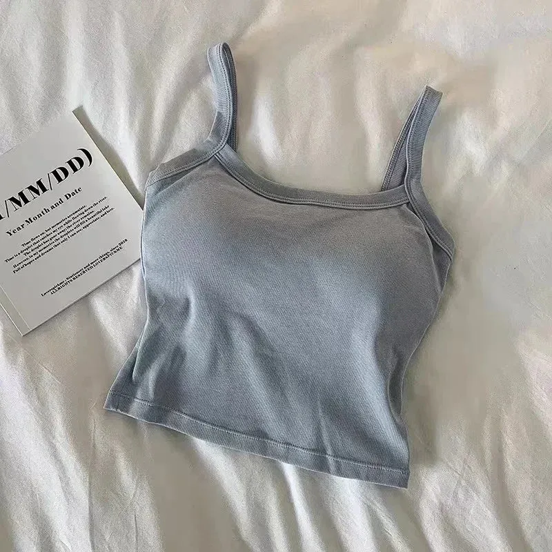 Crop Top Women Sexy Sleeveless Tops Fashion Female Underwear