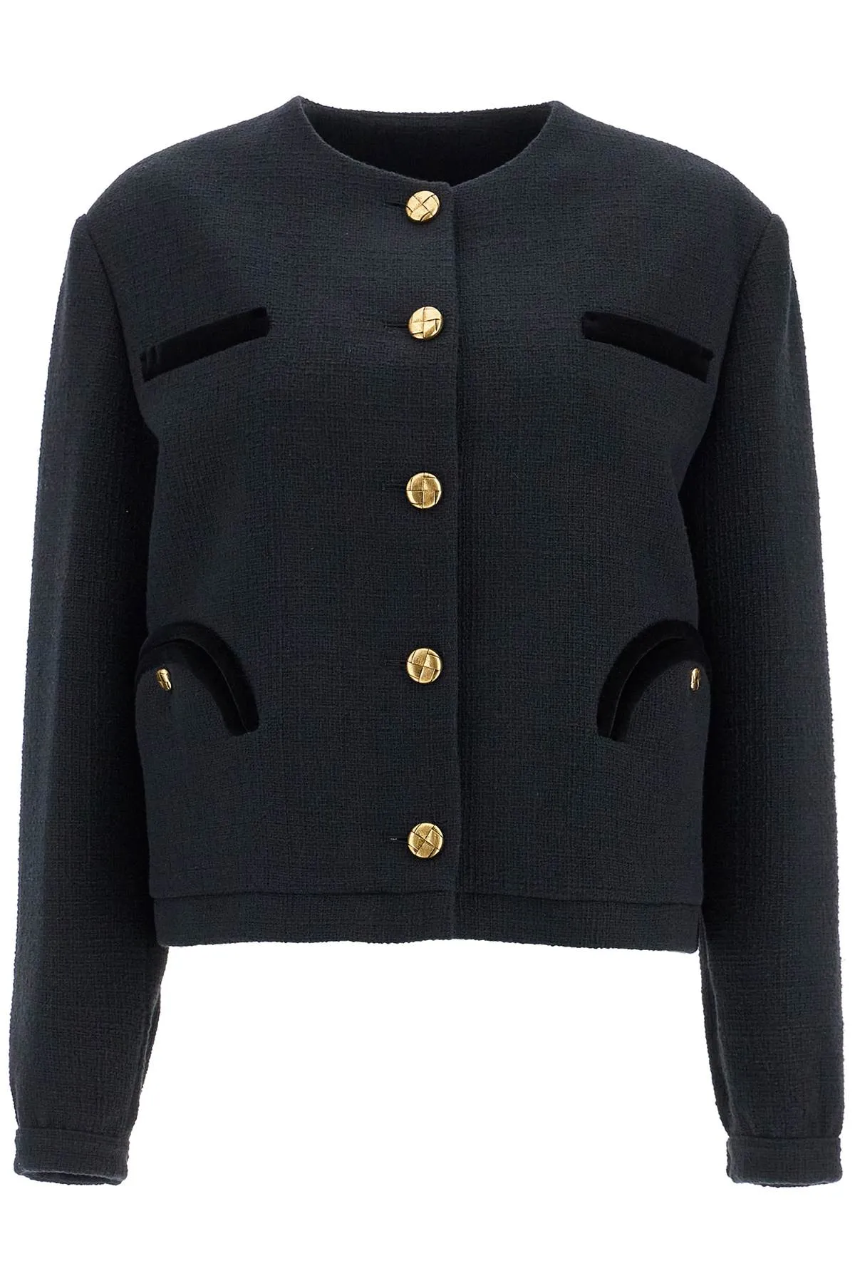 Cropped Button-Front Bolero