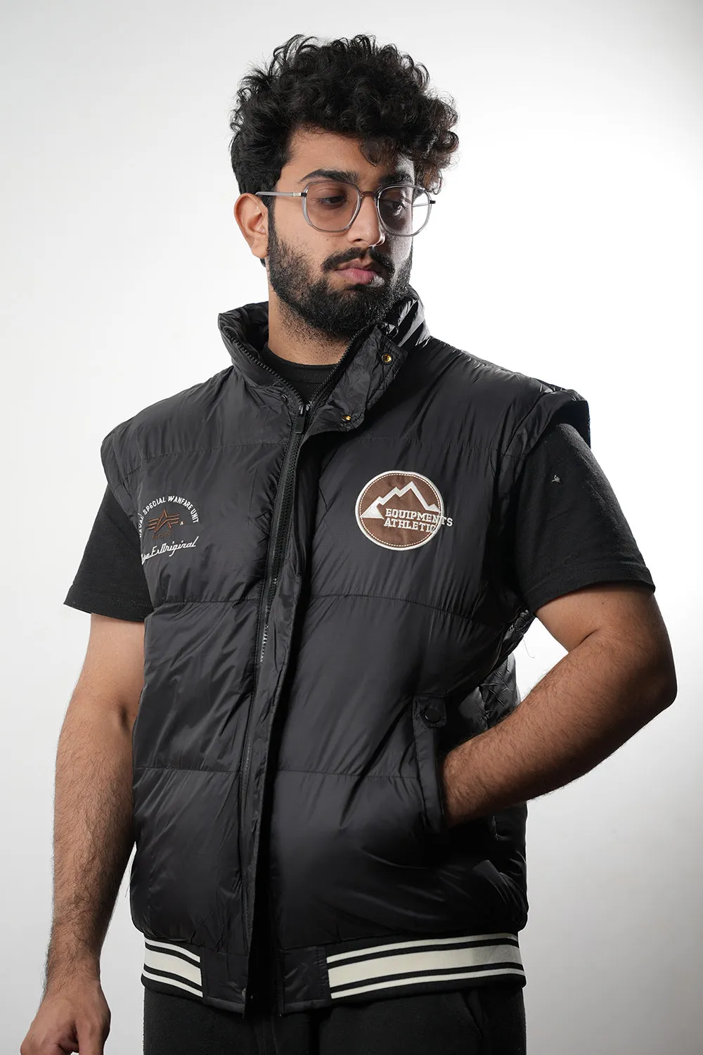 Detachable Sleeves Puffer Jacket - 1124115
