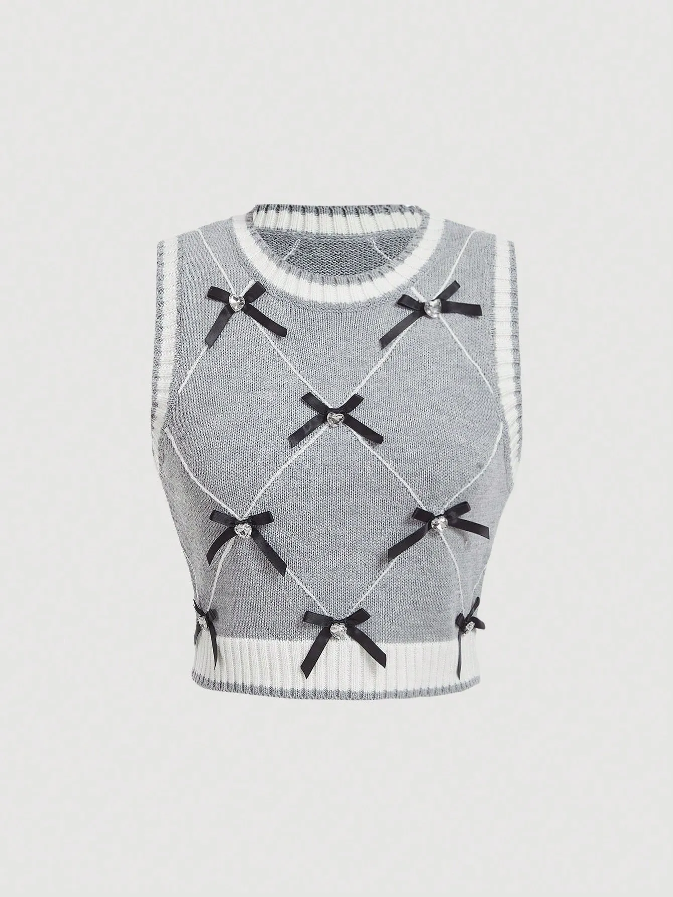 Diamond Grid Sweater Vest