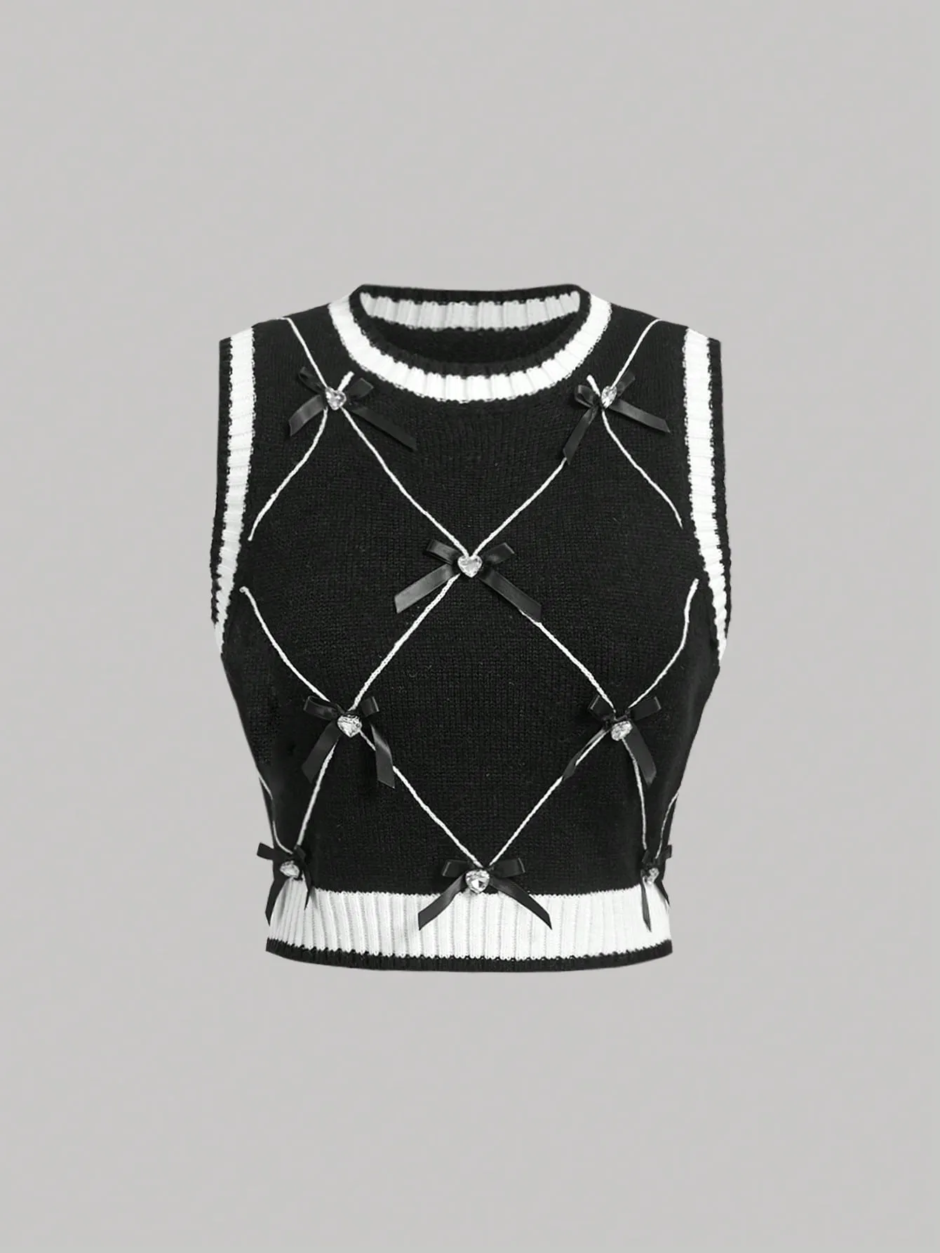 Diamond Grid Sweater Vest
