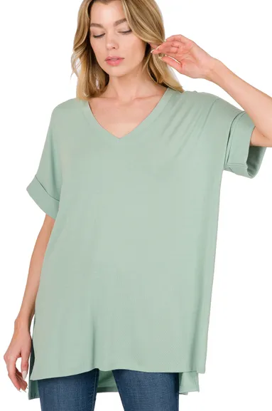 FINAL SALE Not Your Average Girl Side Slit Top