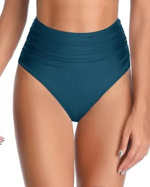 Full Coverage Retro Tummy Control Bikini Bottom