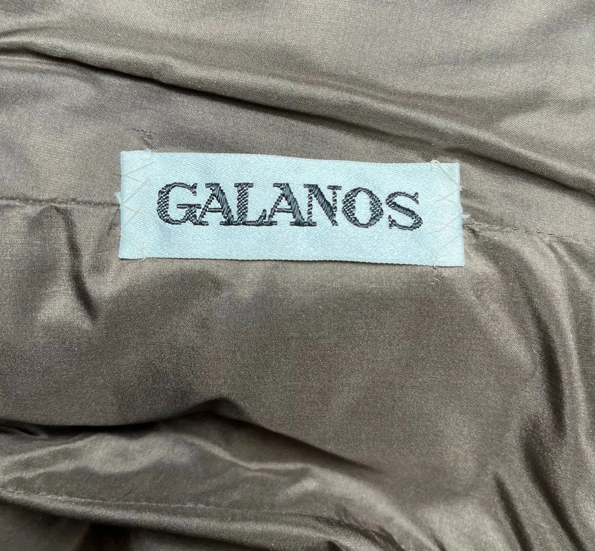 Galanos 80s Brown and Gold Heavily Embellished Spenser Cut Evening Jacket