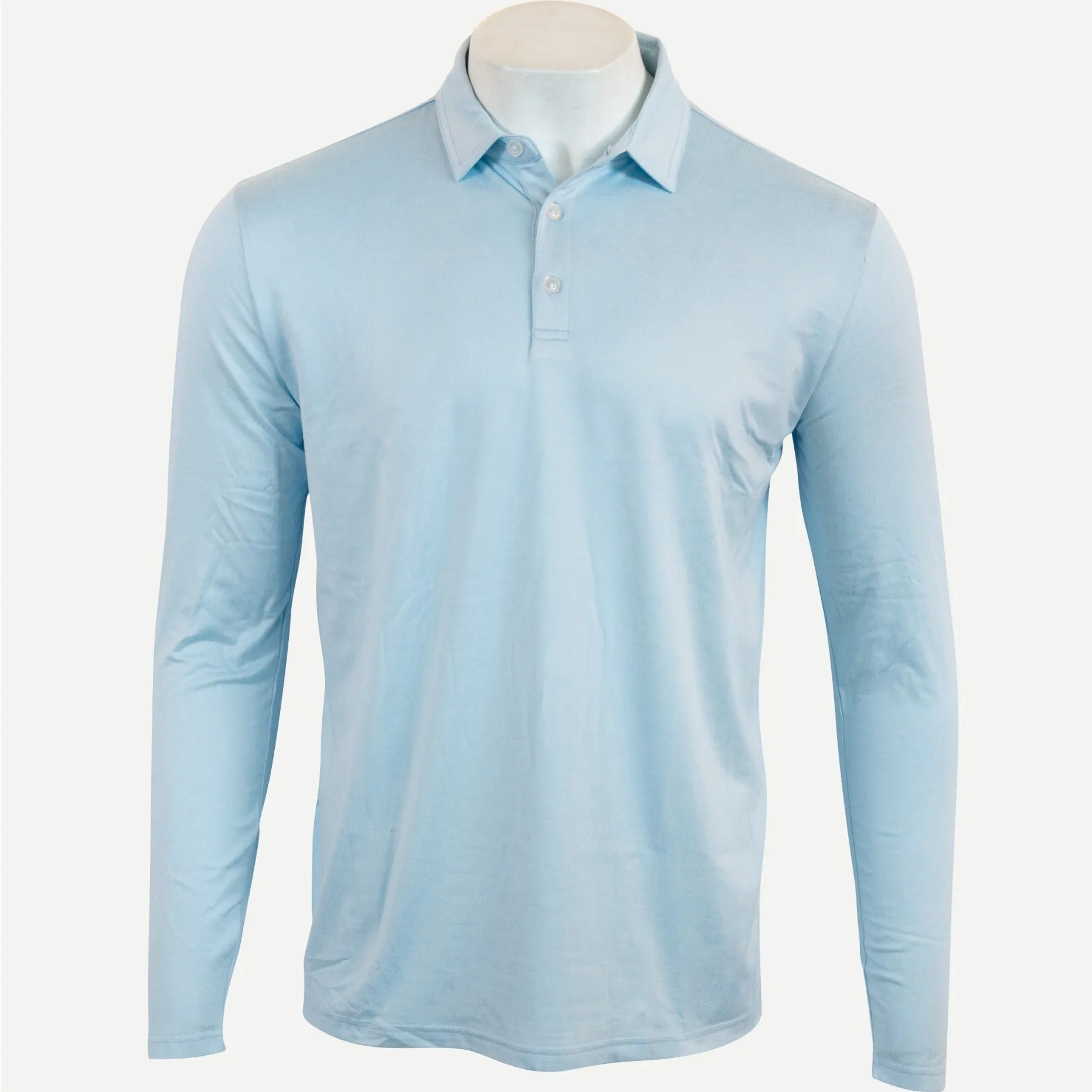 Gamer LS Polo - Sky Heather
