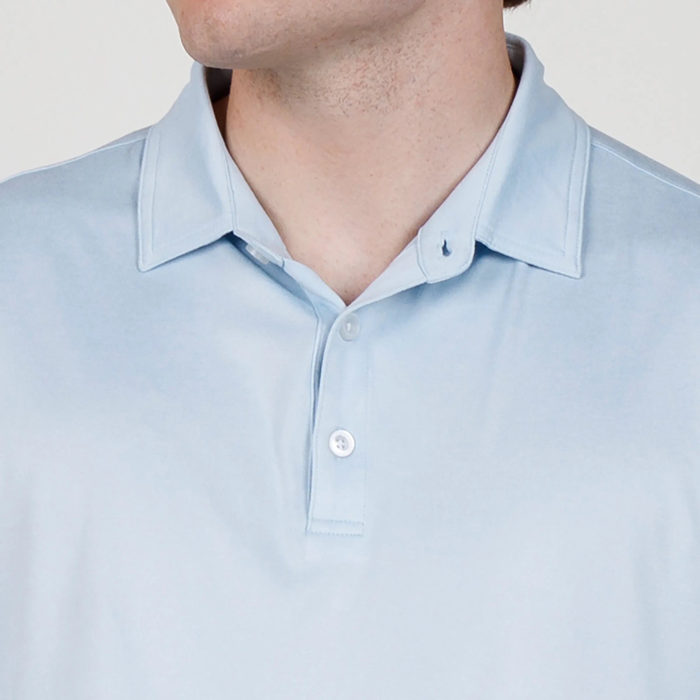 Gamer LS Polo - Sky Heather