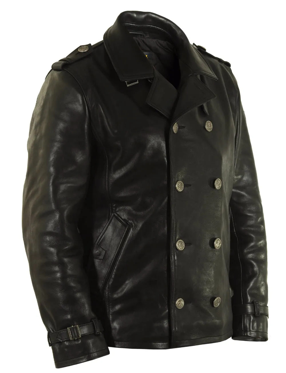Halsey Leather Pea coat Art. 134