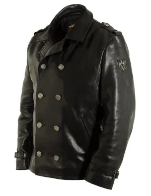 Halsey Leather Pea coat Art. 134