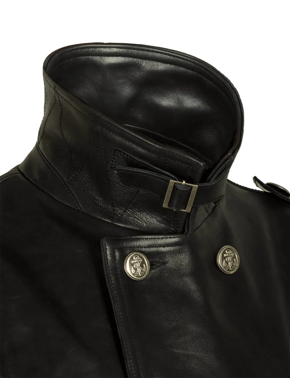 Halsey Leather Pea coat Art. 134