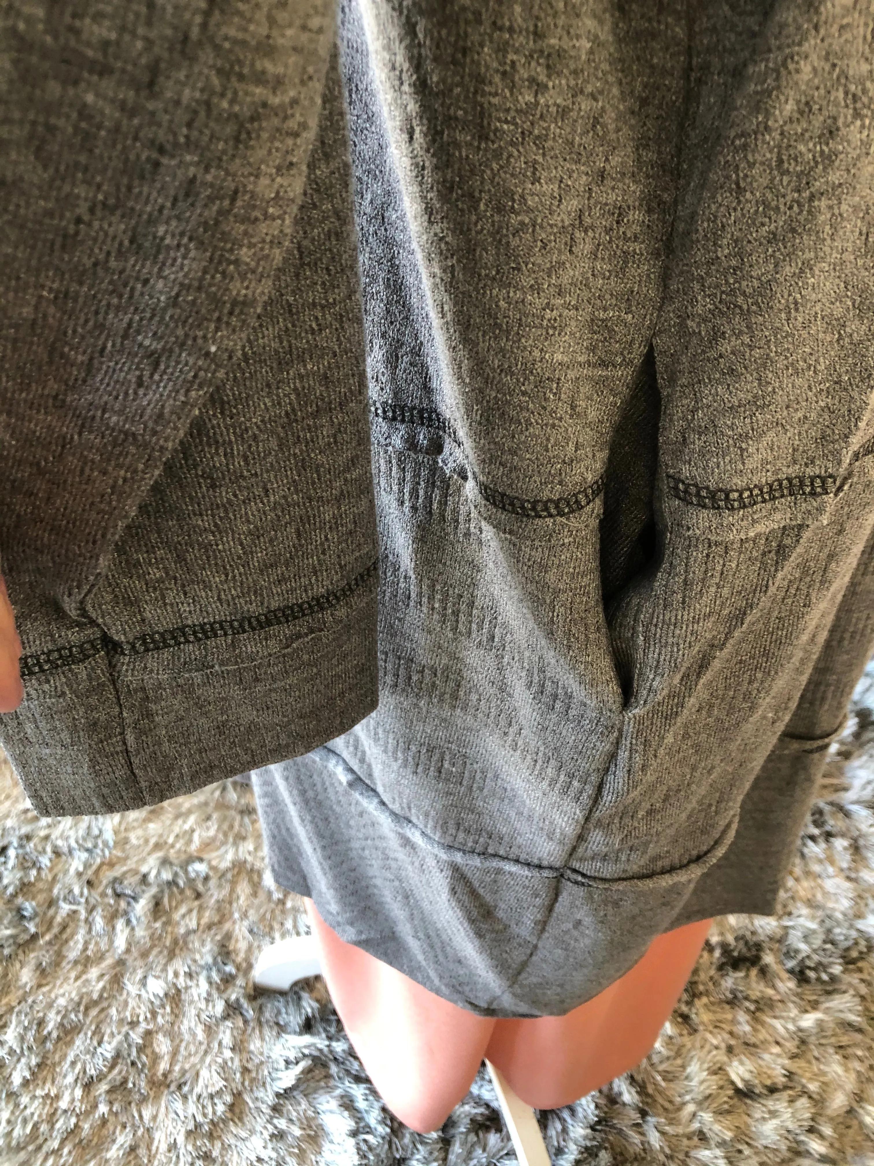 Heather Gray Tiered Sweater/Cardigan