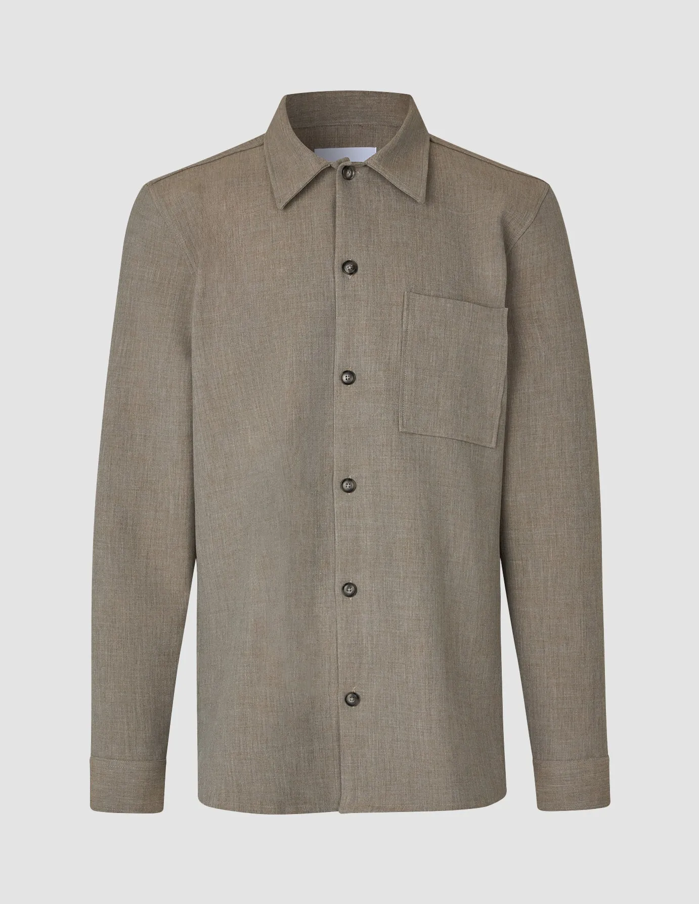 Heavy Edition Transitional Overshirt Khaki Melange