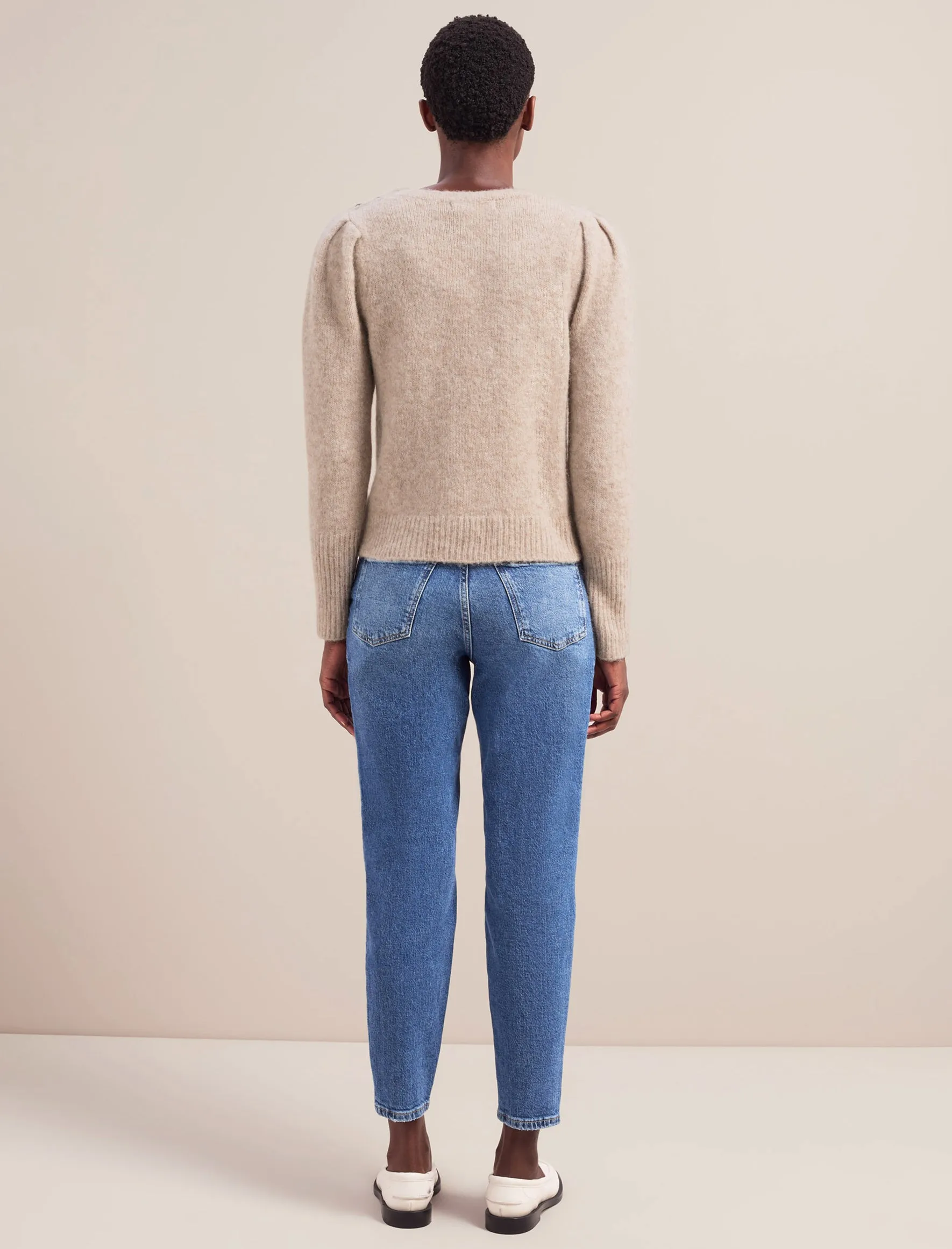Joss Alpaca Jumper - Taupe
