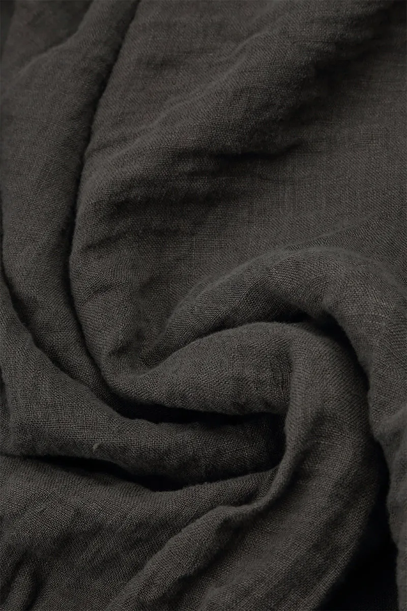 Layered Truffle Gauze Linen Blouse