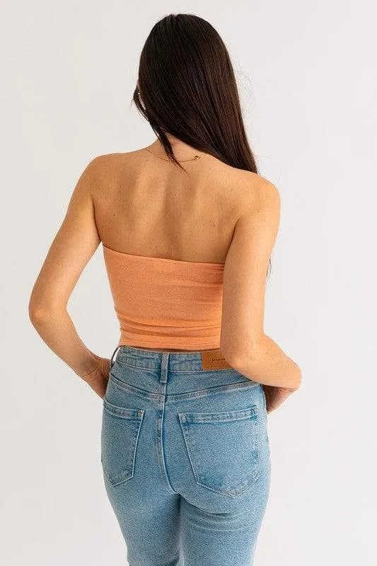 LE LIS Twist Tube Crop Top, Multiple Colors