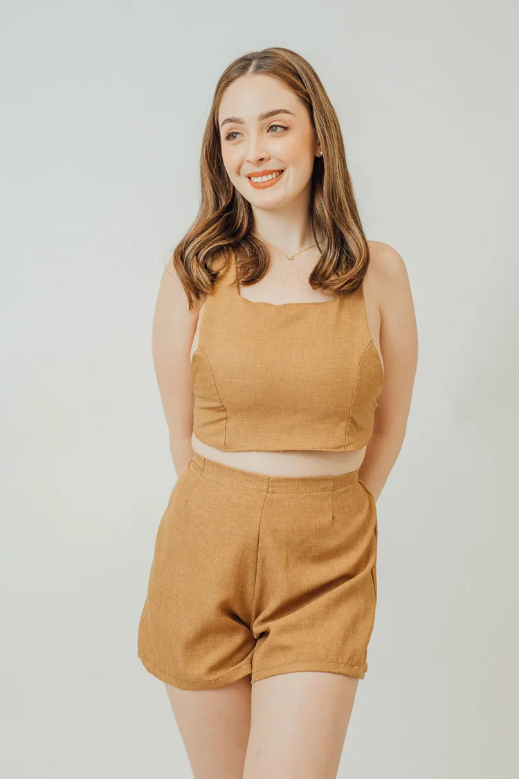 Lina Darted Top and Shorts Set