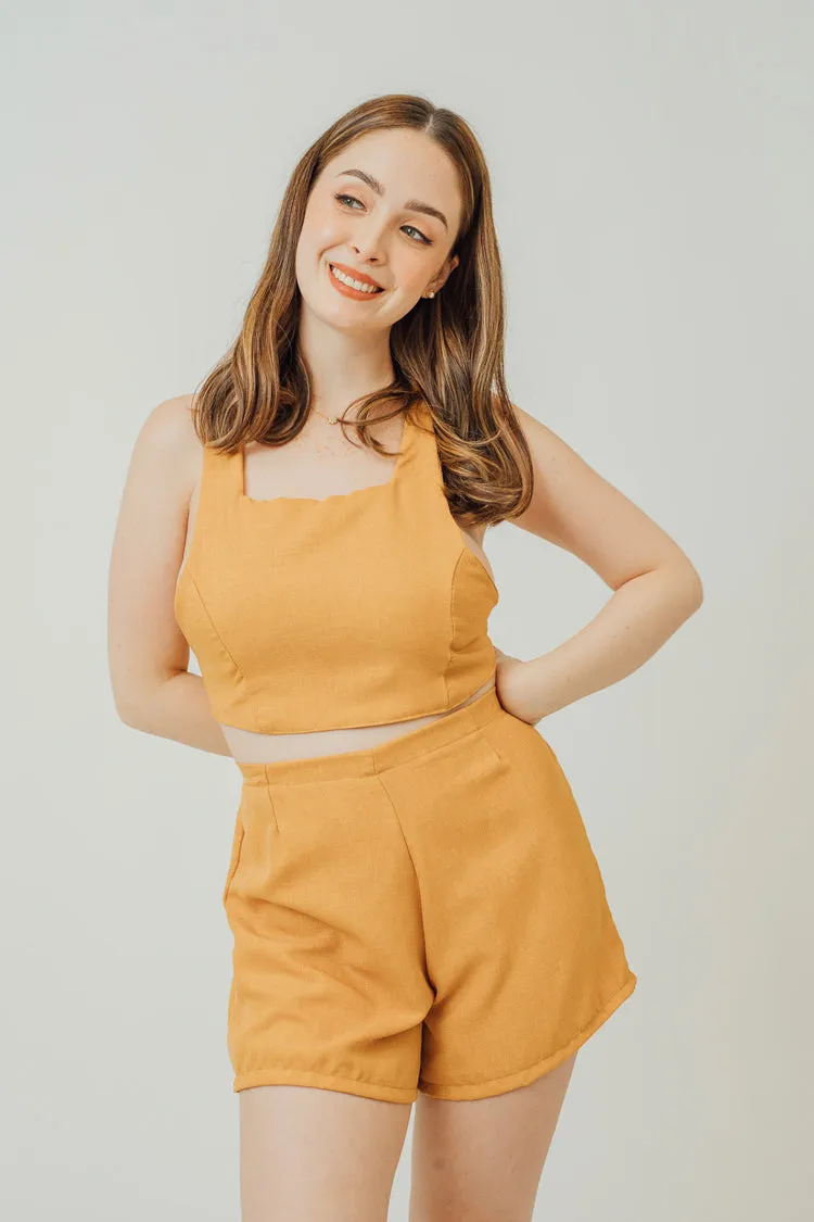Lina Darted Top and Shorts Set