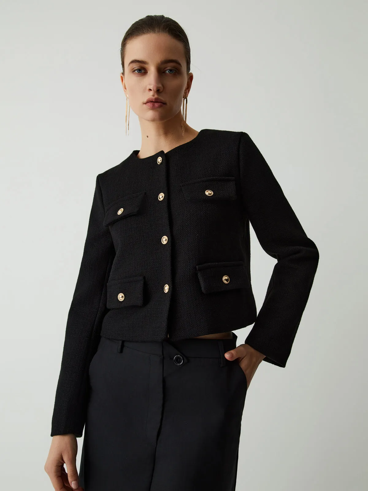 LUCINDA | VINTAGE BUTTON BLAZER
