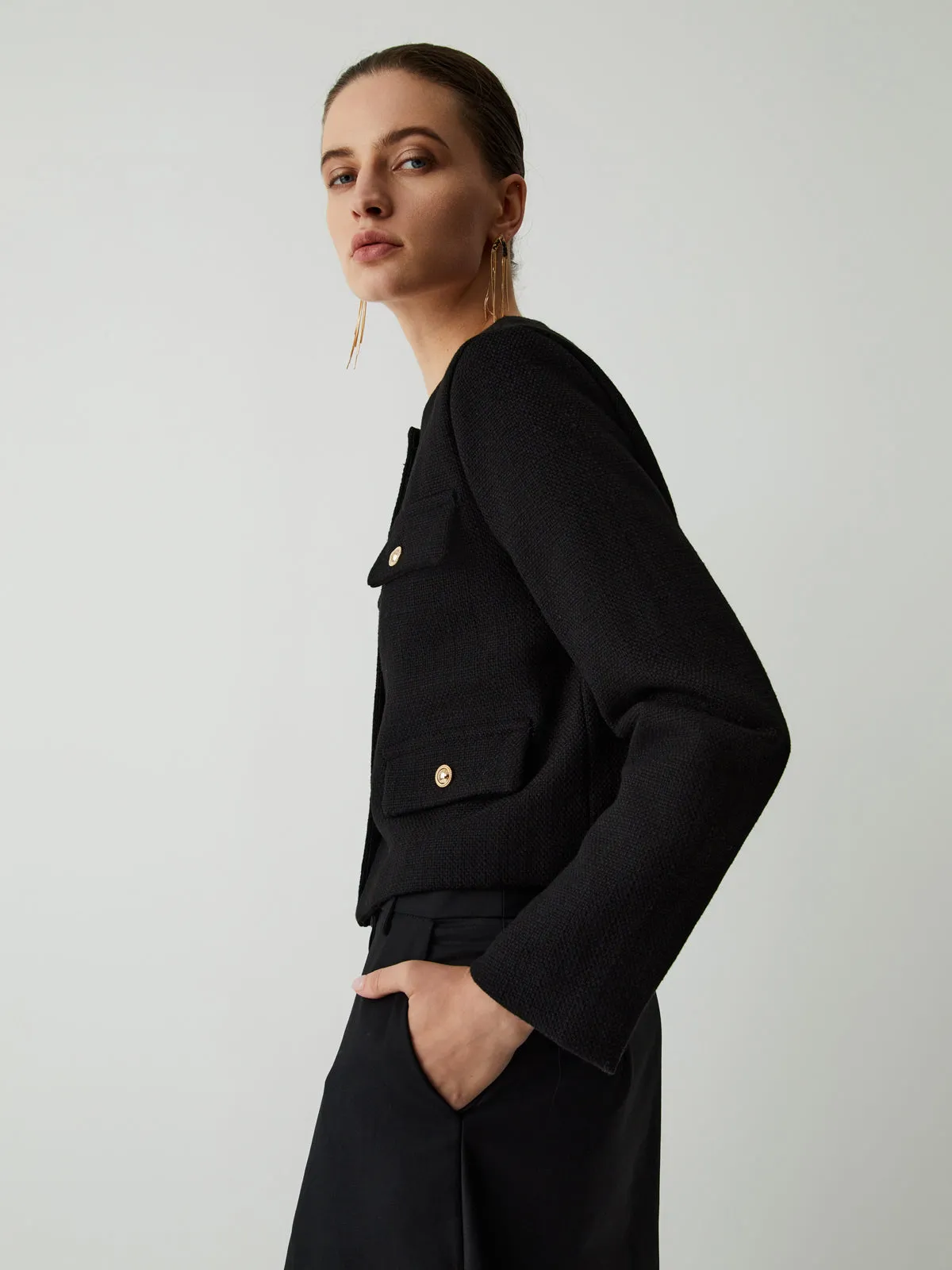 LUCINDA | VINTAGE BUTTON BLAZER